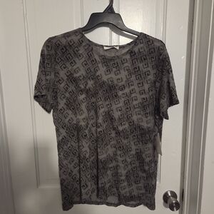 Gray Patterned Womens Blouse